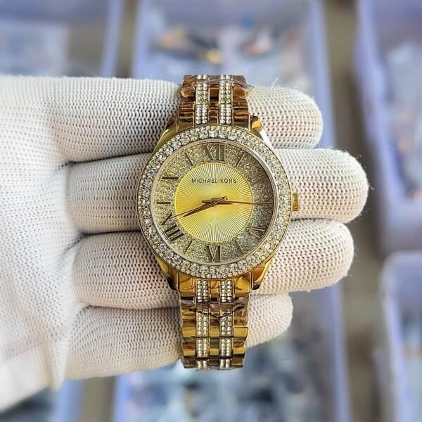 Michael_Kors Harlowe Pave Silver Gold