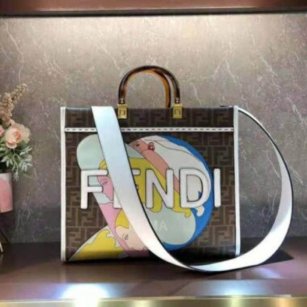 Fendi  roma sunshine large size tote bag with dust cover