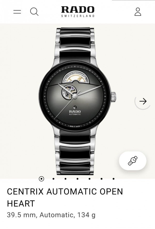 68383017ae56b0.jpg Rad_o Centrix Automatic Open Heart Japan Brown - Image 1