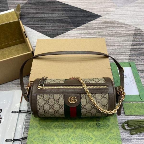 GUCCI OPHIDIA MONOGRAM DUAL BELT WITH BOX(carry bag)