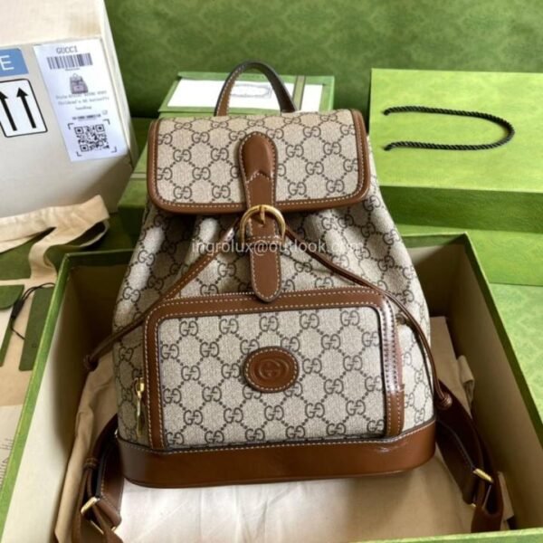 Gucci gg supreme backpack premium quality with dust cover