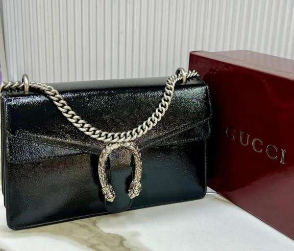 Gucci Dionysus big Patent Leather Sling Bag with box Dustbag Slingchain Card
