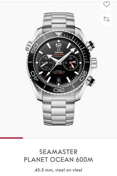 Omeg_a Seamaster Planet Ocean Quartz Japan silver Black