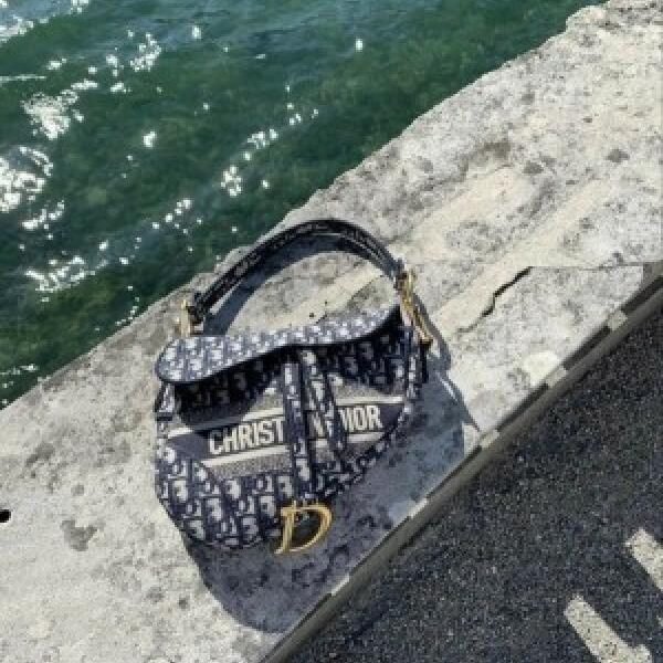 Dior  saddle Blue  premium quality with og box(carry bag)