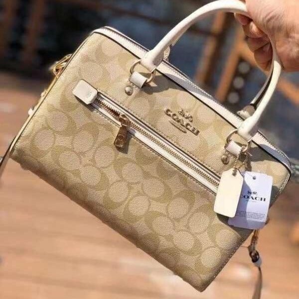 Coach  Rowan Satchel Signature Canvas  Crossbody Bag with box premium quality