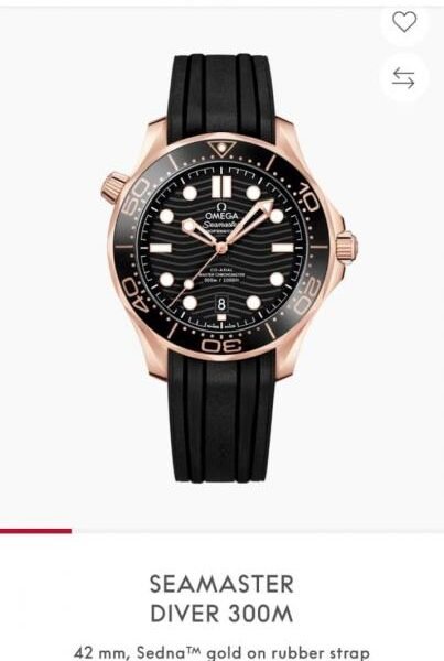 Omeg_a seamaster diver 300M automatic Black-Copper