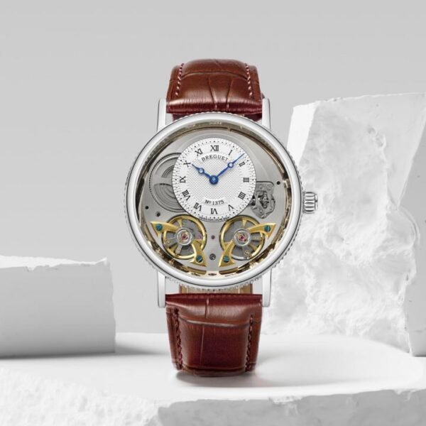 Bregue_t double engine brown silver